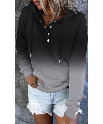 Womens Hoodies Sweatshirts with Kangaroo Pockets 6-gradient Black $23.19 Hoodies & Sweatshirts