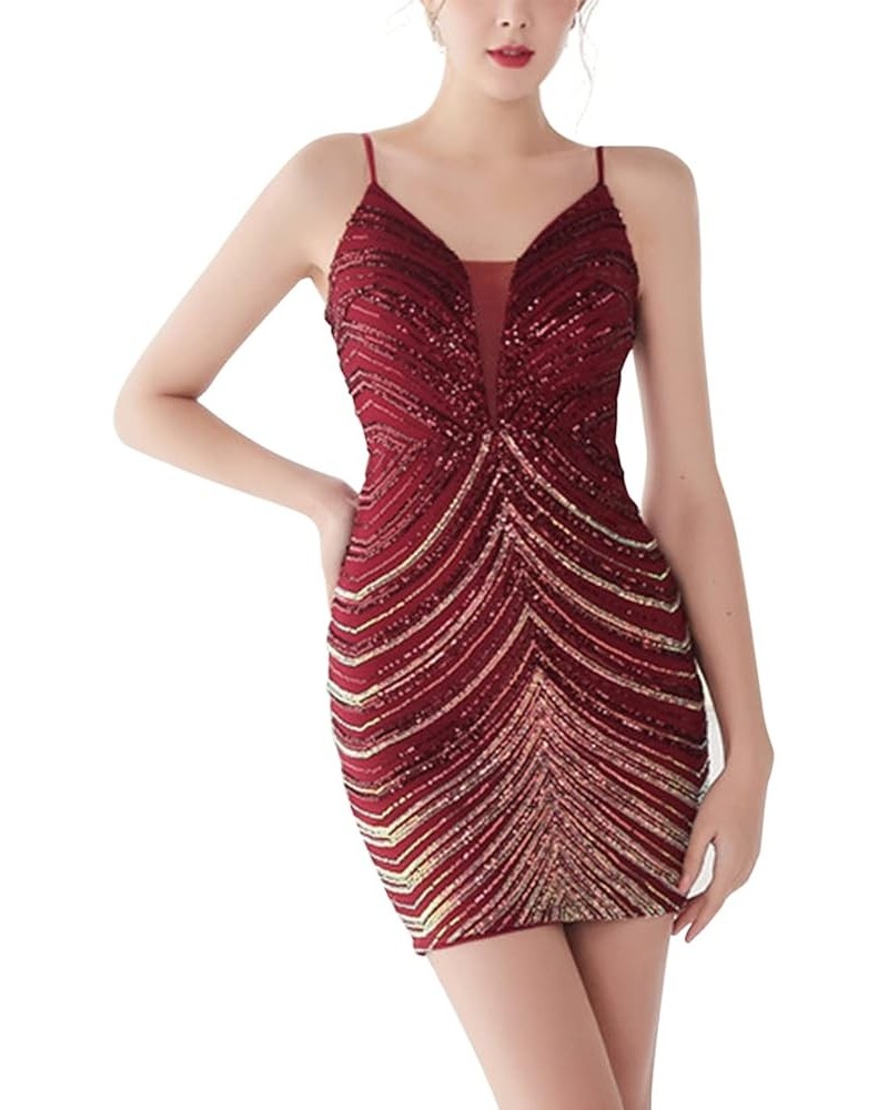 Women's Cocktail Dresses Flapper Dresses 20s Gatsby with All-Over Fringe Mini Dresses Feather Prom Party Dress Z-wine $21.60 ...