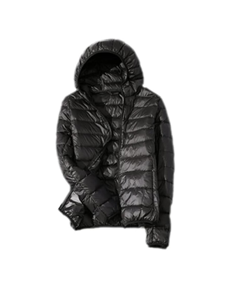 Women Lightweight Down Jacket Winter Parka Female Hooded coat Down Jacket Women's Outwear Black1 $17.60 Jackets