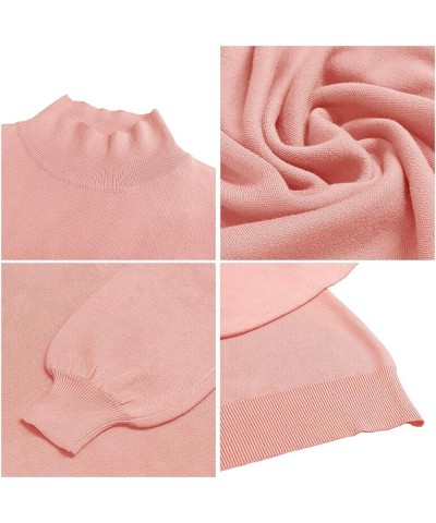 Women's Casual Sweater Pullover Winter Basic Sweatshirt Long Sleeve Cozy Knitted Jumper Tops Loose Fit Pure pink $20.68 Sweaters