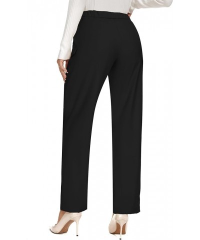 Work Pants for Women Business Casual Office Dress Pants Trousers with Pockets Zipper Black $13.24 Pants