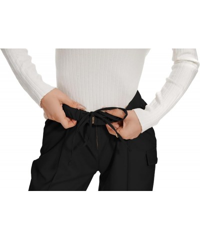 Work Pants for Women Business Casual Office Dress Pants Trousers with Pockets Zipper Black $13.24 Pants