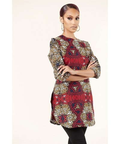 Women's African Print Shirt Kente Tops Open Front Ladies Bell Sleeve Dashiki Blouse Ankara Kente Outwear Jacket 5 $10.89 Jackets