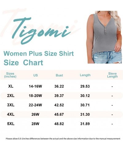 Plus Size Tank Tops for Women Basic Scoopneck Sleeveless Loose Fit Casual Tee Summer Spring XL-5XL 9_ F061_ V Neck _ Grey Gra...