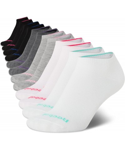 Women's Athletic Socks - Performance Low Cut Socks (12 Pack) White/Grey/Black $11.04 Activewear