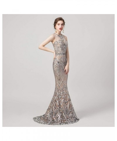 Women's Mermaid Dress Bridesmaid Dress Evening Dress Party Prom Gown Silver P $37.95 Dresses