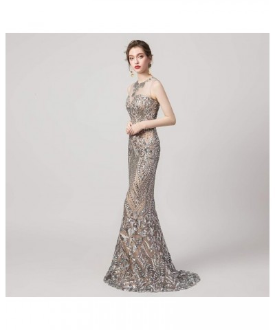 Women's Mermaid Dress Bridesmaid Dress Evening Dress Party Prom Gown Silver P $37.95 Dresses