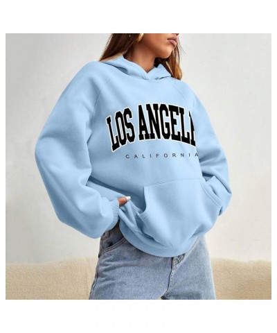 Women Letter Print Oversized Hoodies Women Casual Fashion California Hoodie Pullover Drawstring Graphic Sweatshirt A1-light B...