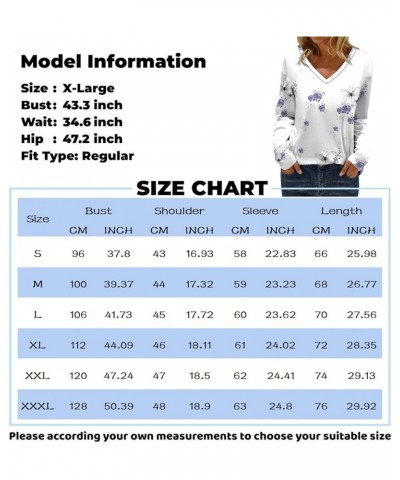 Long Sleeve V Neck Shirts for Women Cropped Tunics or Tops to Wear with Leggings Ladies Tops 2023 Casual Blouse Vintage Print...