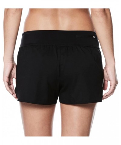 Women's Standard Solid Element Swim Boardshort Black $19.20 Swimsuits