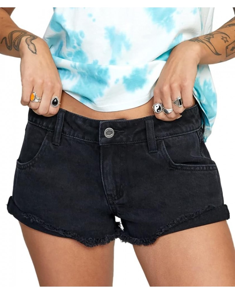 Women's Denim Regular Fit Shorts Traveller 2/Washed Black $14.33 Shorts