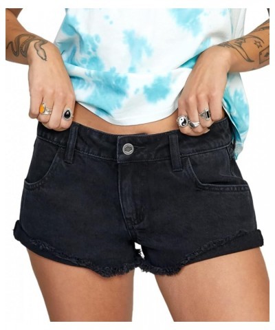 Women's Denim Regular Fit Shorts Traveller 2/Washed Black $14.33 Shorts