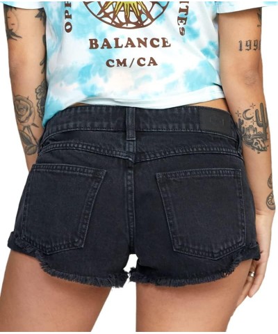 Women's Denim Regular Fit Shorts Traveller 2/Washed Black $14.33 Shorts