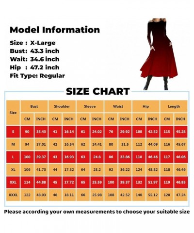 Maxi Dress for Women, Irregular Long Sleeve Plus Size Dresses Crew Neck Casual Flowy Outfits Pattern Printing Dress 06-gray $...