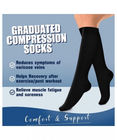 4 Pairs-Compression Socks for Women&Men Circulation-Best Support for Nurses,Running,Athletic 30-black/White/Grey/Nude $11.39 ...