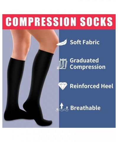 4 Pairs-Compression Socks for Women&Men Circulation-Best Support for Nurses,Running,Athletic 30-black/White/Grey/Nude $11.39 ...