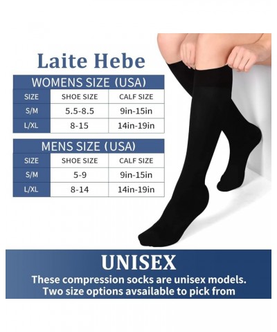 4 Pairs-Compression Socks for Women&Men Circulation-Best Support for Nurses,Running,Athletic 30-black/White/Grey/Nude $11.39 ...