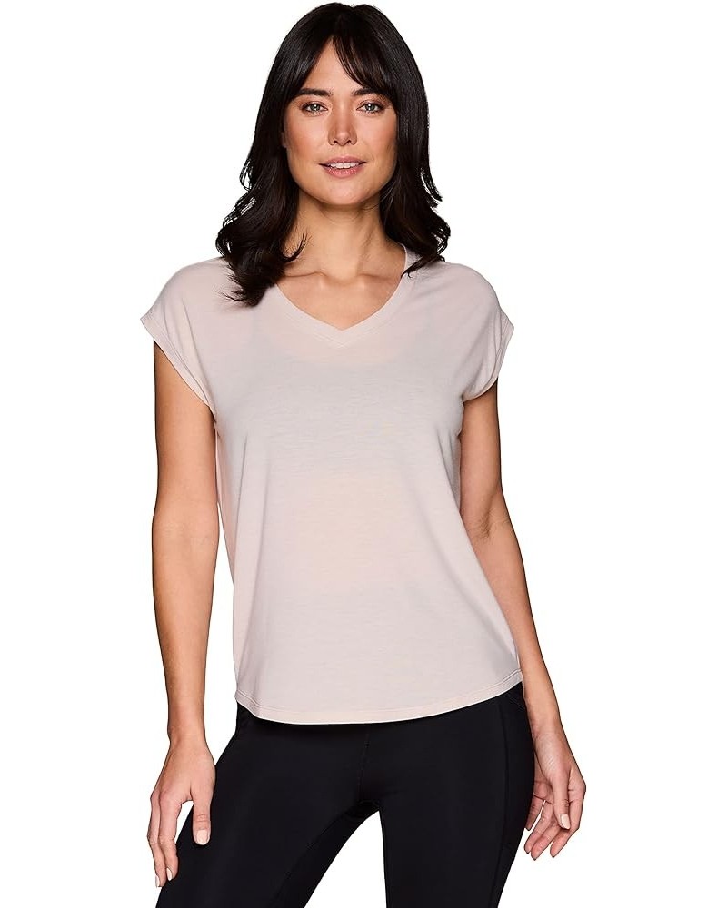 Active Women's Fashion Athletic Short Sleeve Flowy Yoga T-Shirt S21 Sand $9.39 Activewear