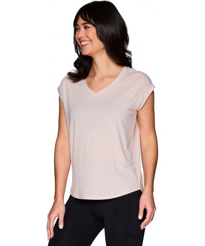 Active Women's Fashion Athletic Short Sleeve Flowy Yoga T-Shirt S21 Sand $9.39 Activewear