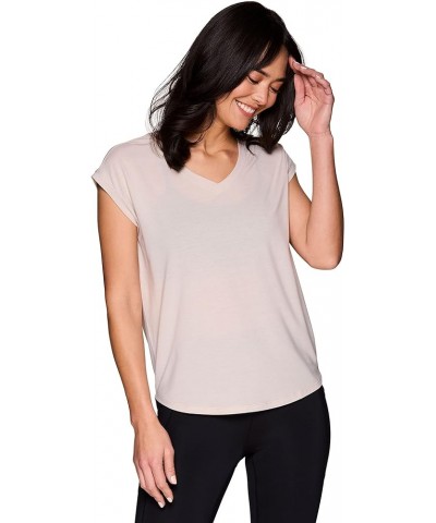 Active Women's Fashion Athletic Short Sleeve Flowy Yoga T-Shirt S21 Sand $9.39 Activewear