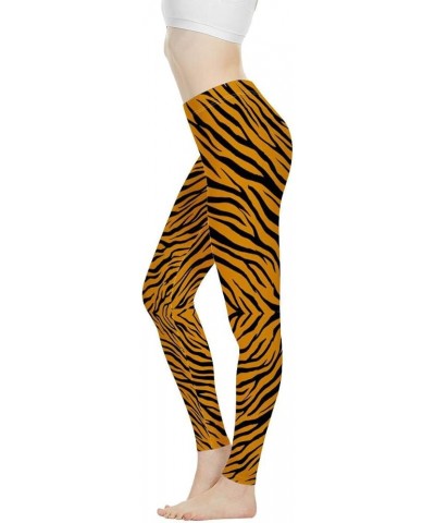 Women's High Waisted Leggings Floral Print Casual Sport Yoga Pants Full Length Ankle Leggings Leopard Stripe $13.99 Leggings