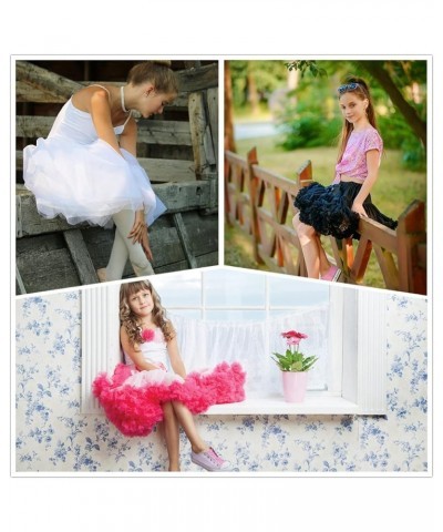 Women's Elastic Chiffon Petticoat Puffy Tutu Tulle Skirt Princess Ballet Dance Pettiskirts Underskirt Multi-Layer Black Rose ...