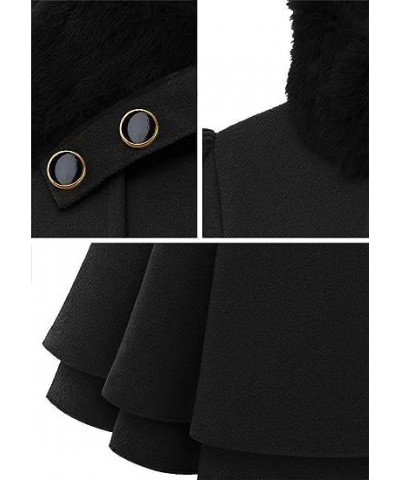 Women Winter Wool Blend Mid-Long Pea Coat Notch Double-Breasted Lapel Jacket Outwear Slim Trench Coat with Belt Black $23.21 ...