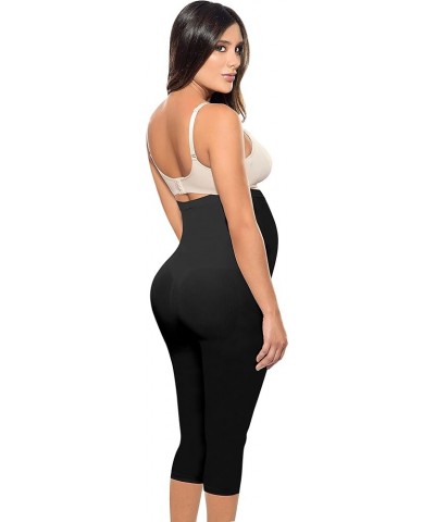 Women's Soft and Seamless Full Coverage Pregnancy Capri Underwear Leggings Black $24.78 Leggings