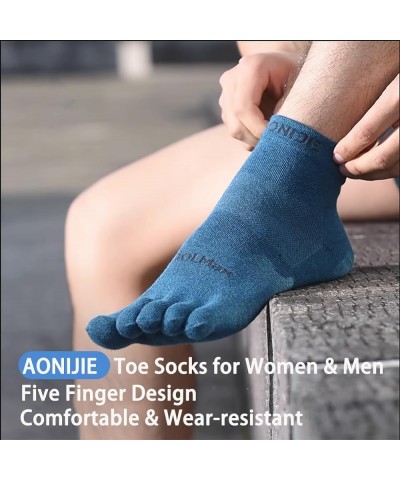 Running Ankle Toe Socks for Men and Women Lightweight Coolmax High Performance Five Finger Athletic Socks K1: 3 Pairs/Black,g...