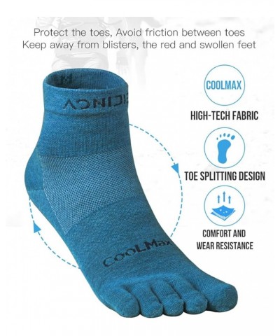 Running Ankle Toe Socks for Men and Women Lightweight Coolmax High Performance Five Finger Athletic Socks K1: 3 Pairs/Black,g...