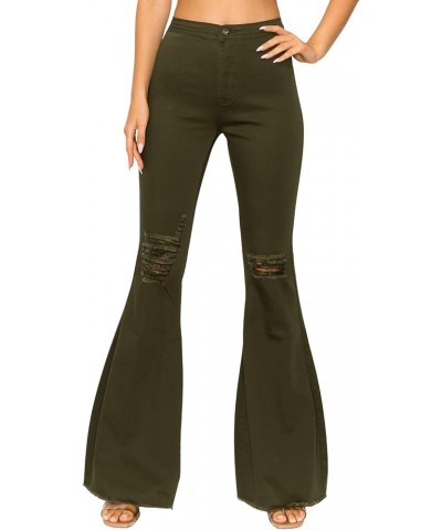 High Waisted-Rise Colored Jeans Ripped Destroyed Distressed Stretchy Blue Denim $13.94 Jeans